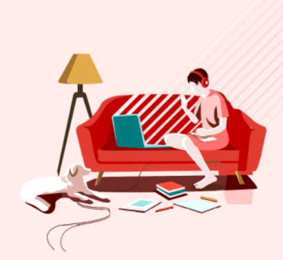 Relax at home illustration
